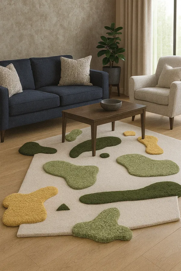 Cream_Modern_Organic_Hi_Low_Hand_Tufted_Rug_For_Home_Decor
