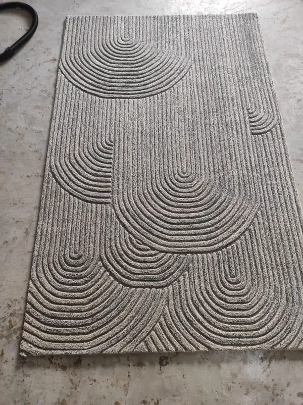 Grey_Premium_Textu_Modern_Textu_Arc_Design_Handmade_Wool_Rug_For_Home_Decor