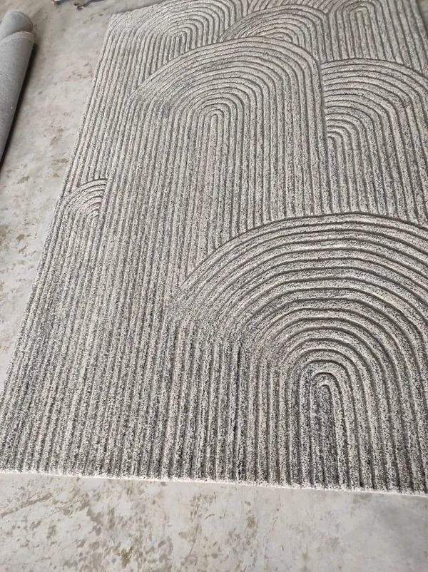 Grey_Premium_Textu_Modern_Textu_Arc_Design_Handmade_Wool_Rug_For_Home_Decor