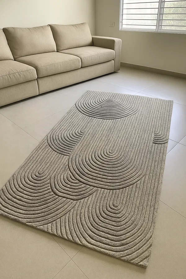 Grey_Premium_Textu_Modern_Textu_Arc_Design_Handmade_Wool_Rug_For_Home_Decor