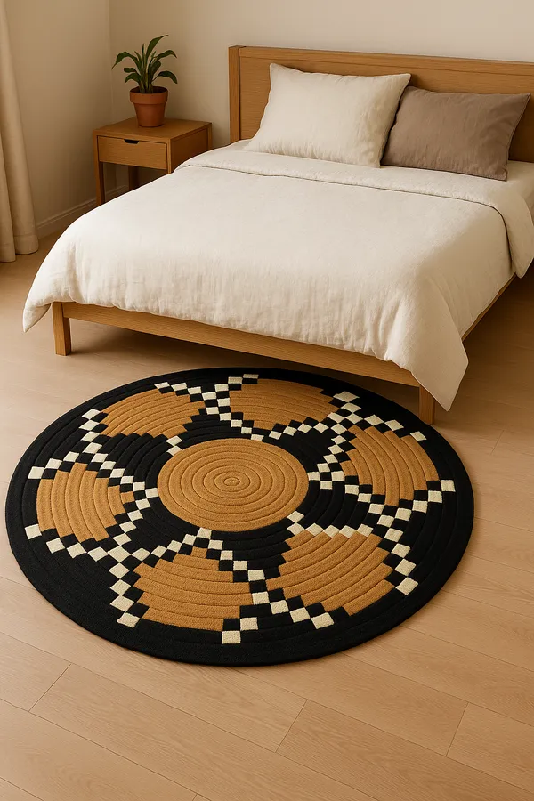 Beige_And_Black_Premium_Textu_Colourful_Rugs_For_Home_Decor