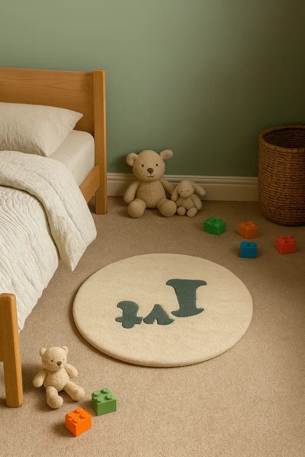 Cream_And_Green_Premium_Ivt_Round_Design_Rug_For_Home_Decor