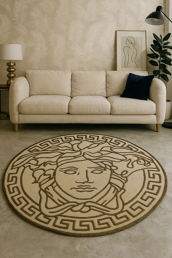 Beige_And_Brown_Premium_Textu_Luxury_Medusa_Round_Hand_Tufted_Rug_For_Home_Decor