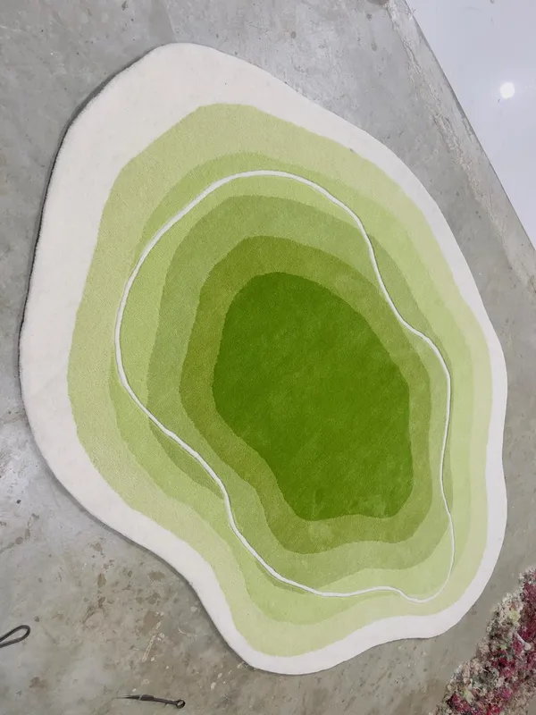 White_And_Green_Premium_Textu_Area_Rug_For_Home_Decor