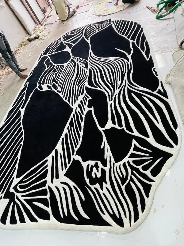 Black_And_White_Premium_Textu_Area_Rug_For_Home_Decor