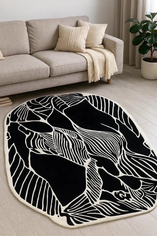 Black_And_White_Premium_Textu_Area_Rug_For_Home_Decor