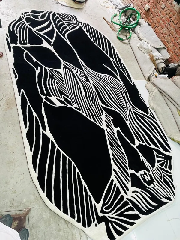 Black_And_White_Premium_Textu_Area_Rug_For_Home_Decor