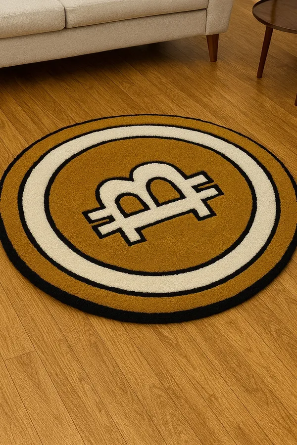 Golden_And_Black_Premium_Textu_Bitcoin_Rug_For_Home_Decor