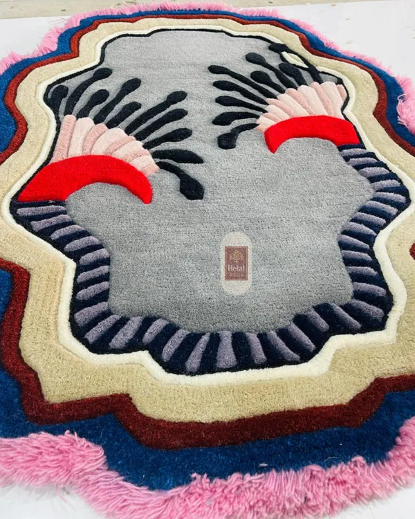 Grey_Premium_Textu_Colourful_Flower_Abstract_Rug_For_Home_Decor