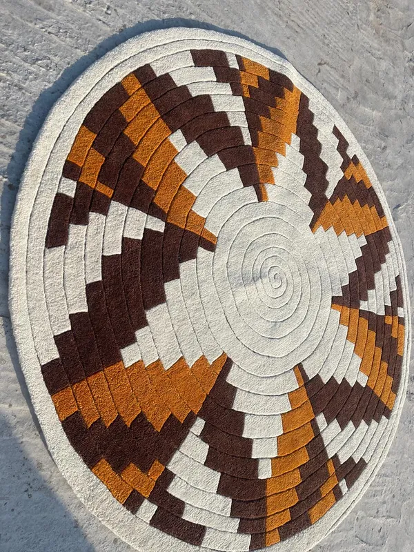 White_And_Brown_Premium_Textu_Colourful_Rug_For_Home_Decor