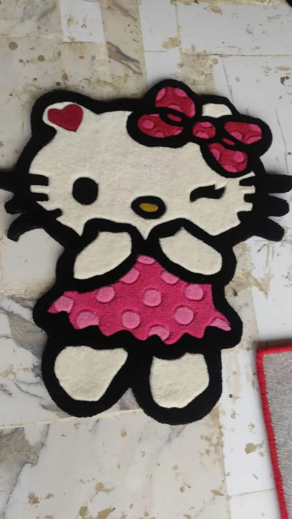 White_And_Pink_Premium_Hello_Kitty_Design_Rug_For_Home_Decor