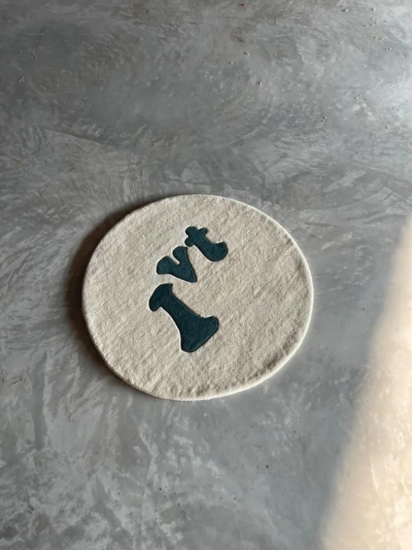 Cream_And_Green_Premium_Ivt_Round_Design_Rug_For_Home_Decor