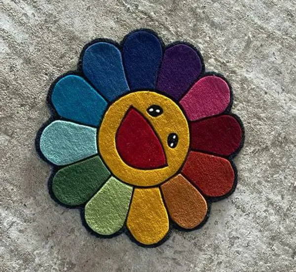 Multicolour_Premium_Textu_Mukarram_Flower_Design_Rug_For_Home_Decor