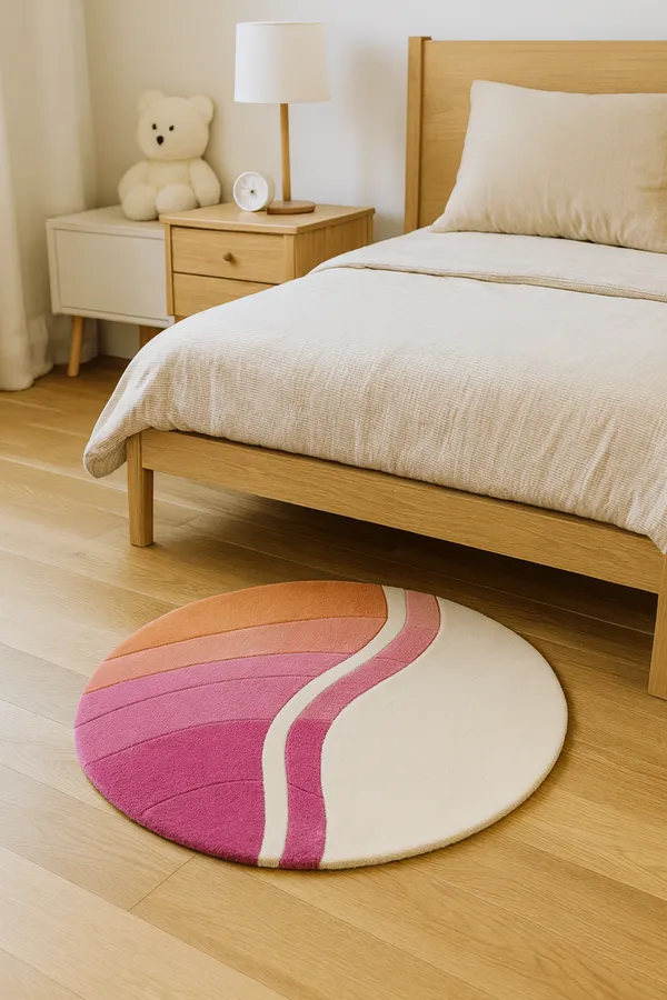 Pink_And_White_Premium_Round_Rug_For_Home_Decor