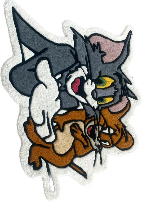 White_And_Brown_Premium_Tom_And_Jerry_Design_Rug_For_Home_Decor