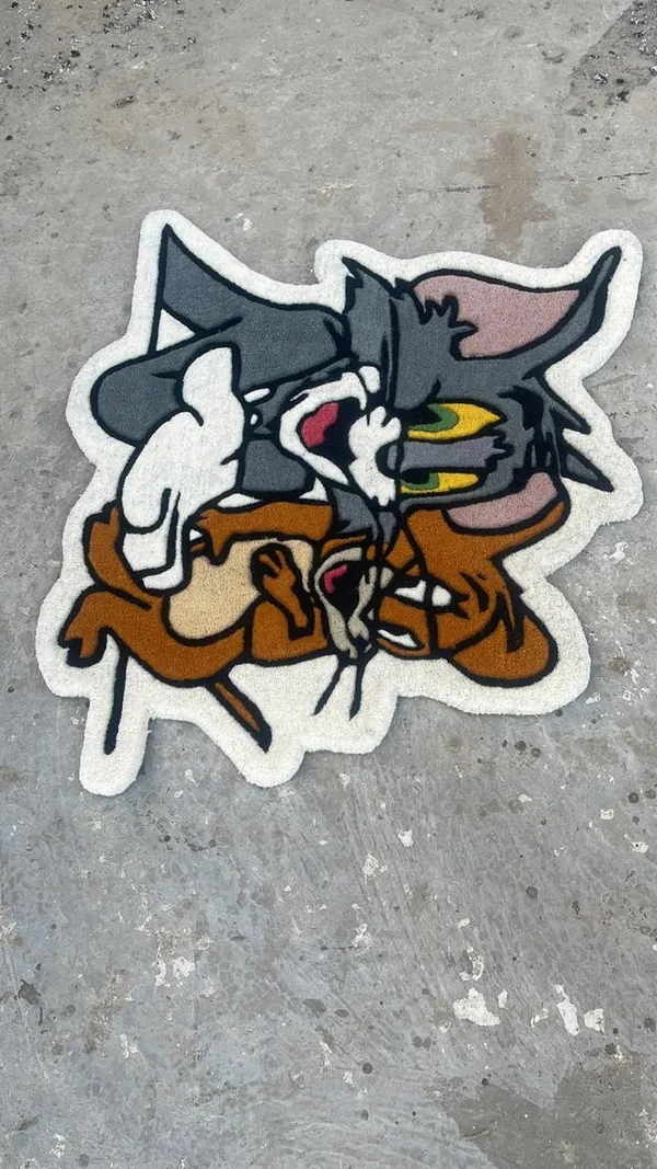 White_And_Brown_Premium_Tom_And_Jerry_Design_Rug_For_Home_Decor