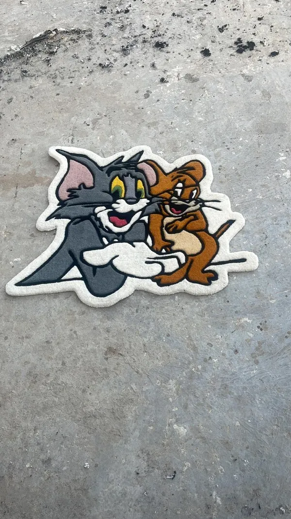 White_And_Brown_Premium_Tom_And_Jerry_Design_Rug_For_Home_Decor