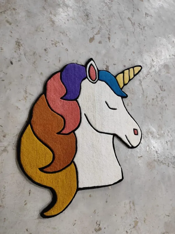 White_And_Blue_Premium_Unicorn_Design_Rugs_For_Home_Decor