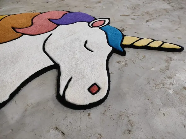 White_And_Blue_Premium_Unicorn_Design_Rugs_For_Home_Decor