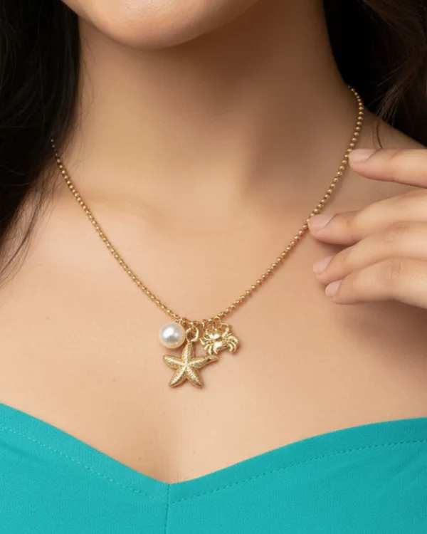 Gold_Premium__Plated_Coastal_Charm_Necklace_For_Women