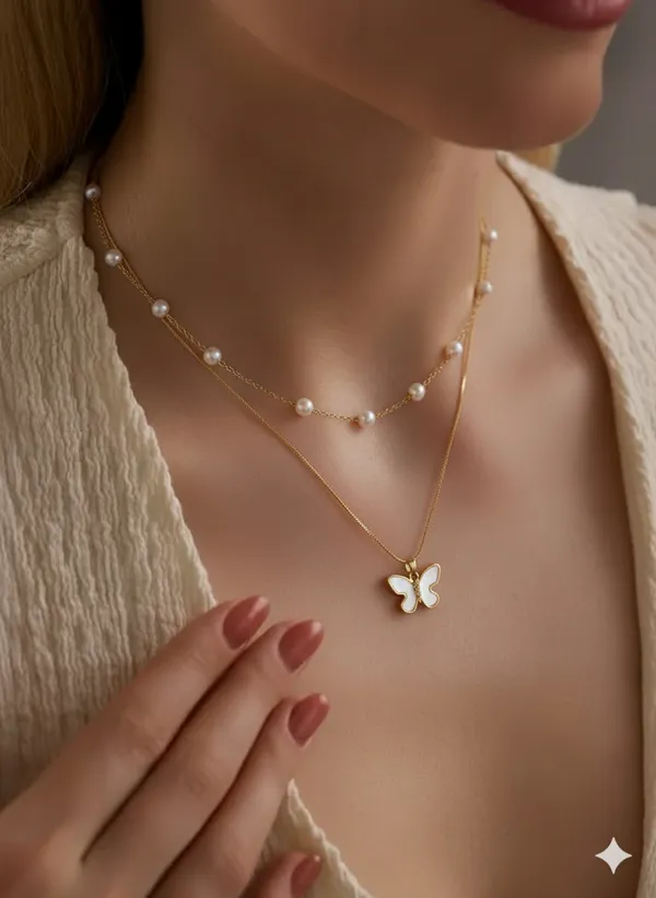 Gold_Premium__Plated_Layered_Butterfly_Necklace_For_Women