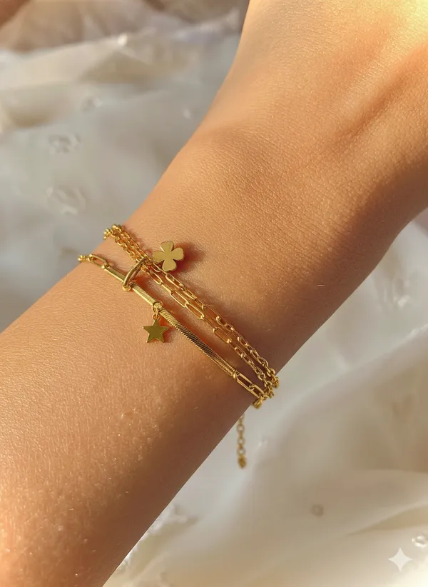 Gold_Premium__Plated_Charm_Layered_Bracelet_For_Women