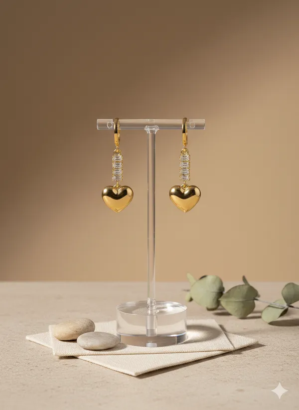 Gold_Premium__Plated_Heart_Charm_Drop_Earrings_For_Women
