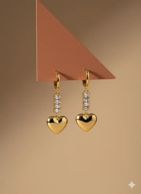 Gold_Premium__Plated_Heart_Charm_Drop_Earrings_For_Women