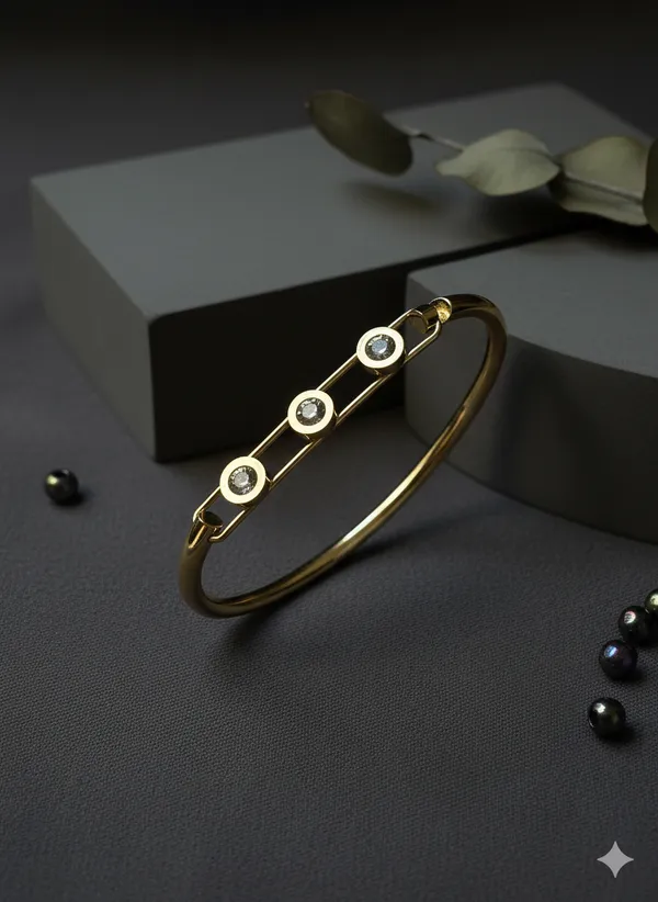 Gold_Premium__Plated_Triple_Gem_Elegance_Bracelet_For_Women