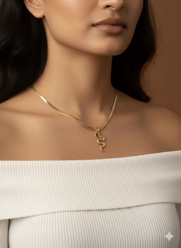Gold_Premium_t_Plated_Snake_Necklace_For_Women