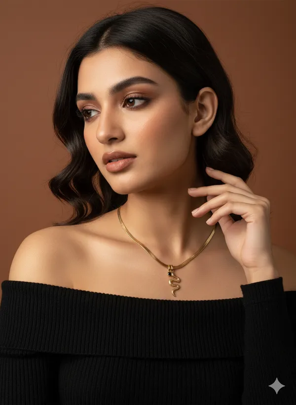 Gold_Premium_t_Plated_Snake_Necklace_For_Women