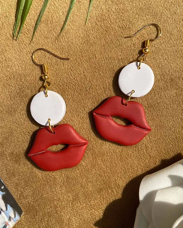 Red_Premium_Bloody_Lips_Polymer_Clay_Earring_For_Women