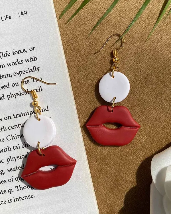 Red_Premium_Bloody_Lips_Polymer_Clay_Earring_For_Women