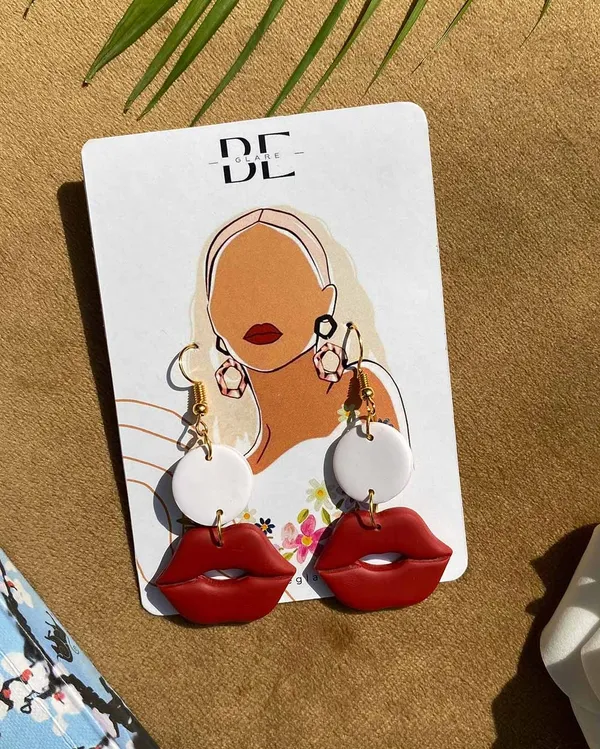Red_Premium_Bloody_Lips_Polymer_Clay_Earring_For_Women