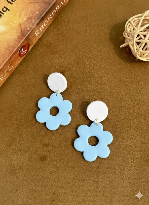 Blue_Premium_Blossom_Polymer_Clay_Earrings_For_Women