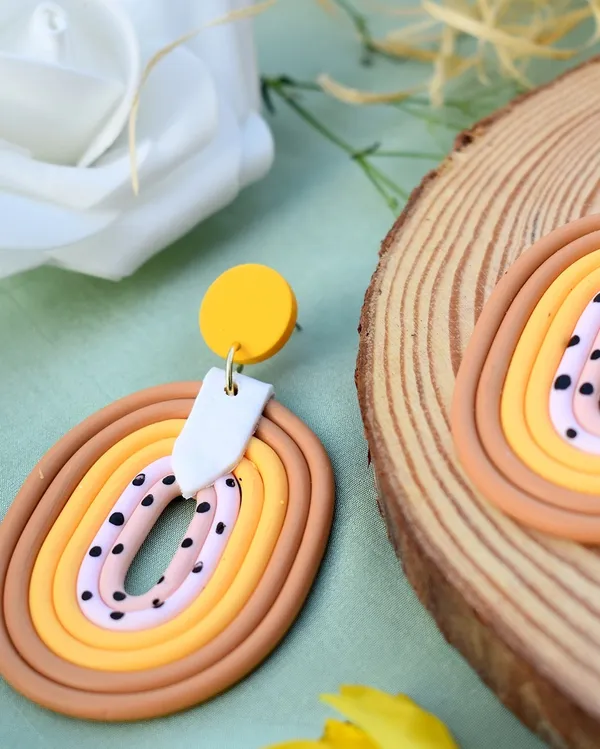 Yellow_Premium_Boho_Long_Polymer_Clay_Earring_For_Women