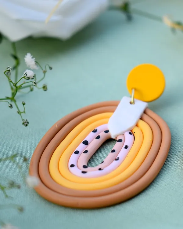 Yellow_Premium_Boho_Long_Polymer_Clay_Earring_For_Women