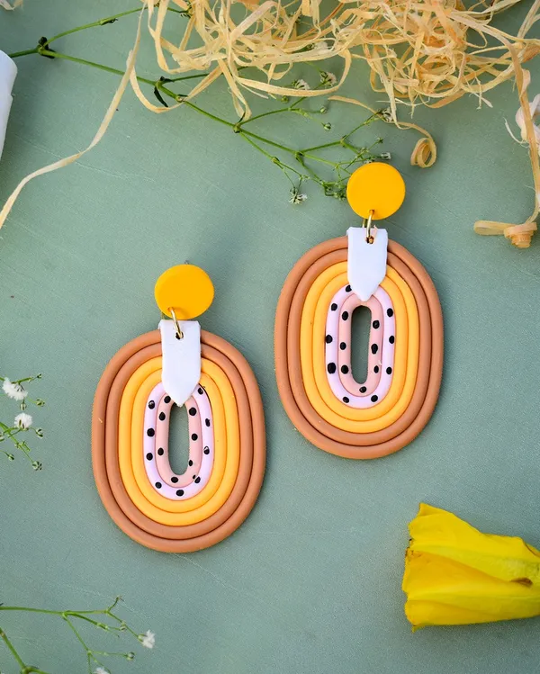 Yellow_Premium_Boho_Long_Polymer_Clay_Earring_For_Women