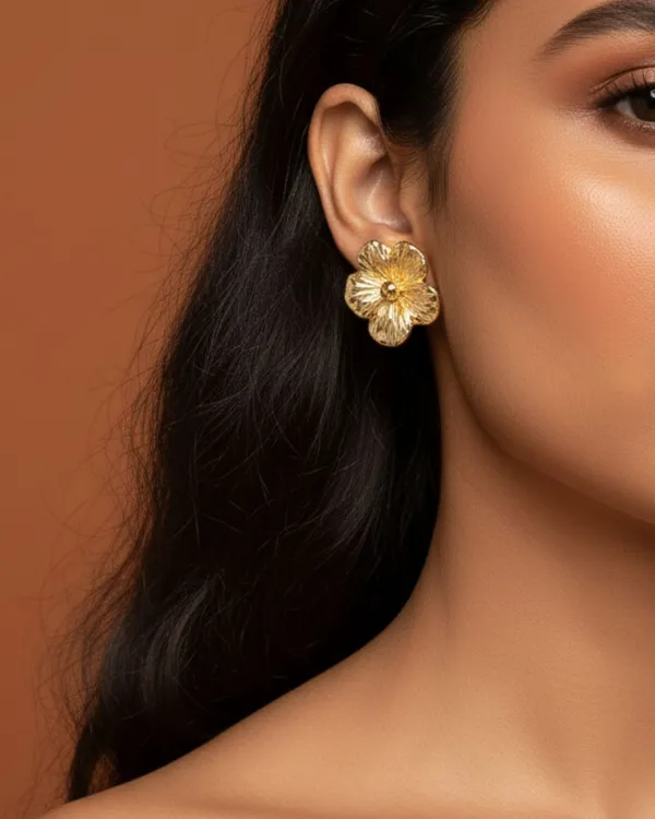 Gold_Premium_Charm_Flower_Plated_Earring_For_Women