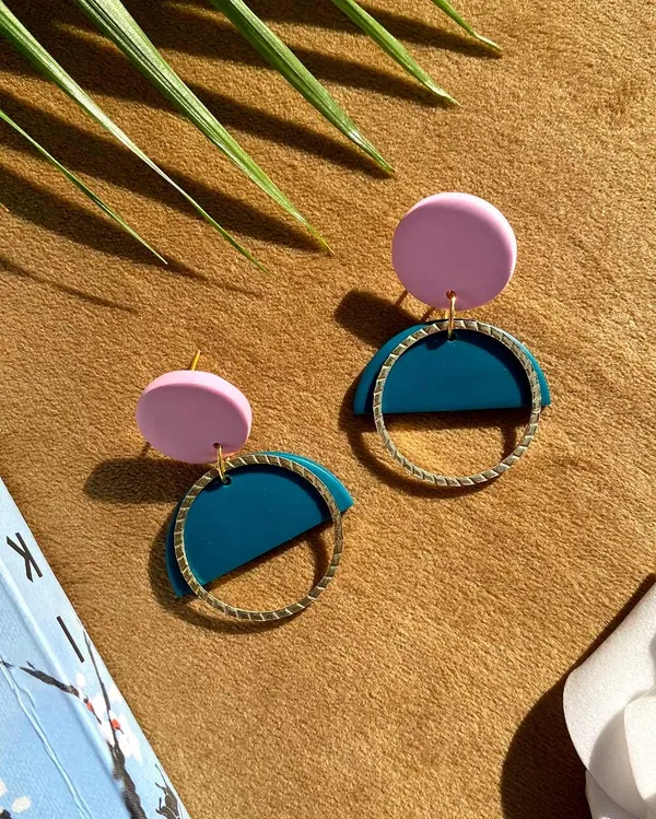 Pink_Premium_Semi_Clay_Earring_For_Women