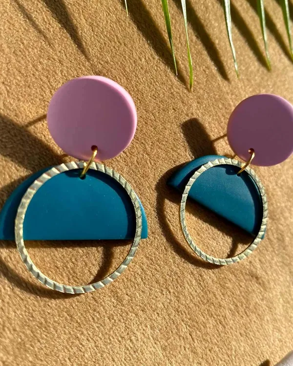 Pink_Premium_Semi_Clay_Earring_For_Women