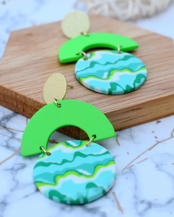 Green_Premium_Abstract_Polymer_Clay_Earring_For_Women