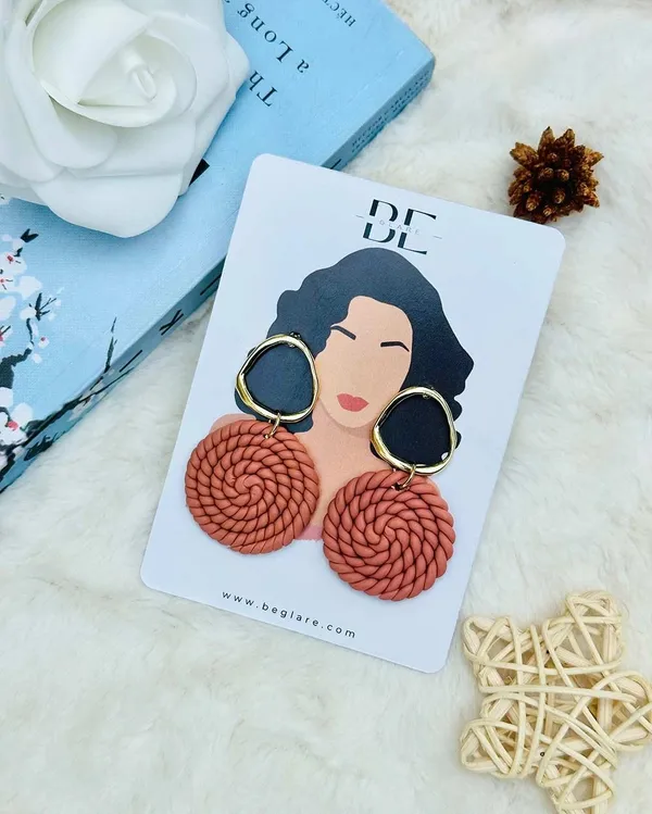 Brown_Premium_Handcrafted_Polymer_Clay_Earring_For_Women