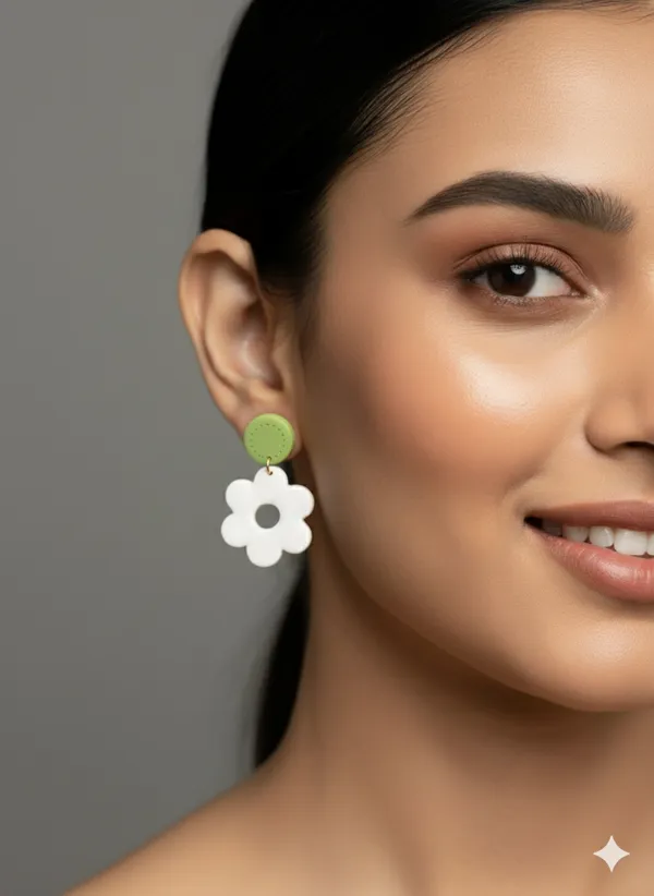 Mint_Premium_Mint_Daisy_Polymer_Clay_Earrings_For_Women