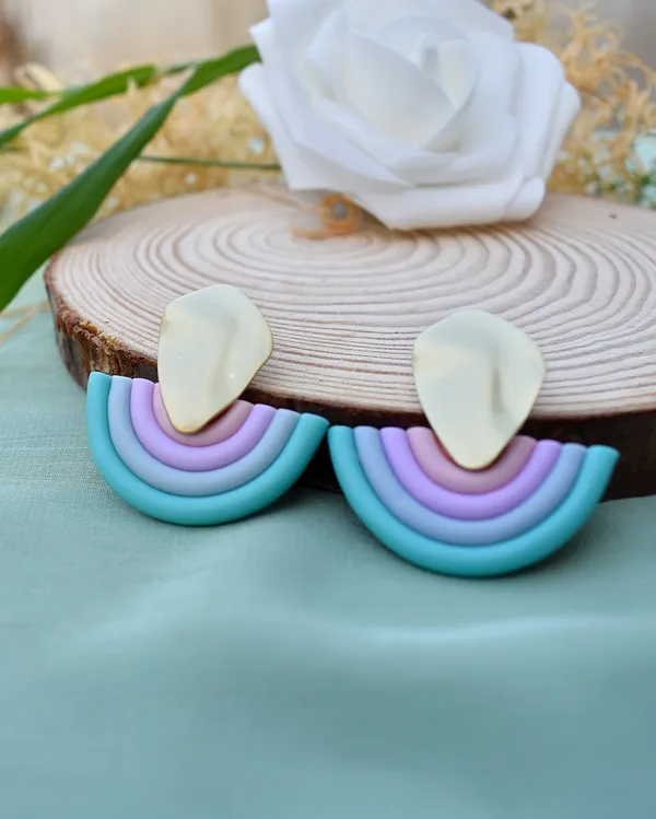 Blue_Premium_Rainbow_Polymer_Clay_Earring_With_Coating_Drop_For_Women_For_Women
