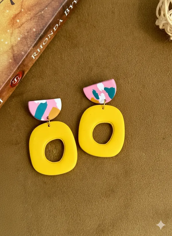Multicolor_Premium_Sunburst_Geo_Polymer_Clay_Earrings_For_Women