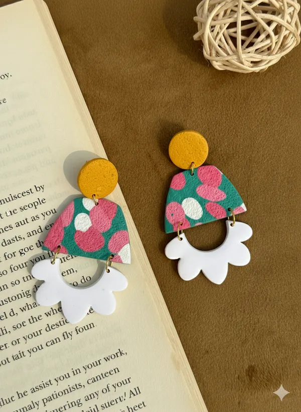 Multicolor_Premium_Tropical_Bloom_Polymer_Clay_Earrings_For_Women