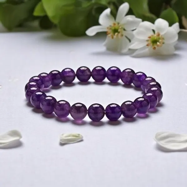 Purple_Natural_Amethyst_Healing_Bracelet_For_Unisex
