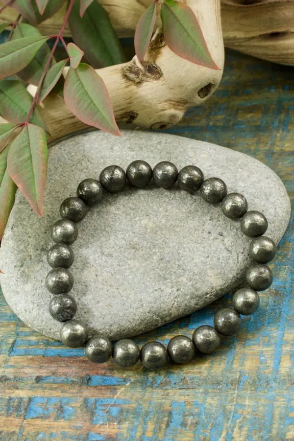 Golden_Natural_Pyrite_Healing_Bracelet_For_Unisex