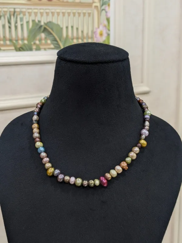 Multicolor__Pearl_Necklace_For_Women